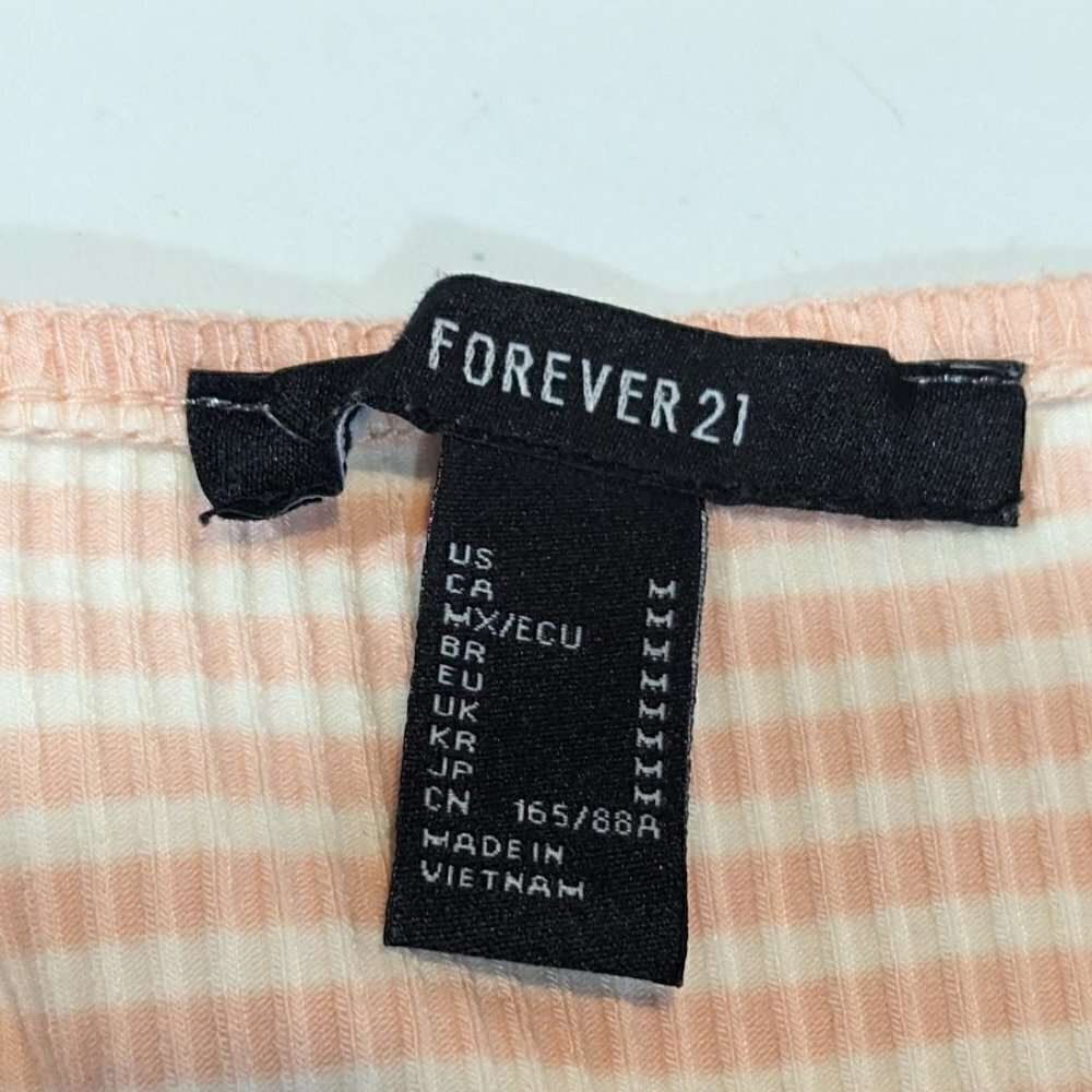 Forever 21 Blush Pink Striped Dress Medium - Picture 5 of 7